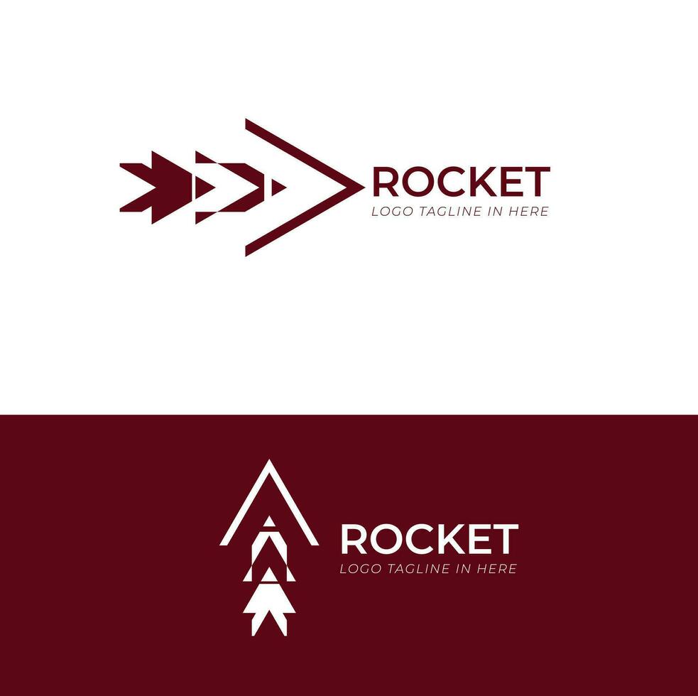 fusée espace moderne logo vecteur pour logistique entreprise et autre
