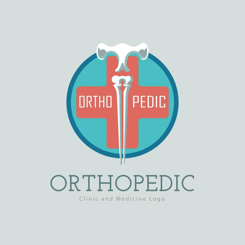 orthopédie clinique et médicament logo modèle conception pour marque ou entreprise et autre vecteur