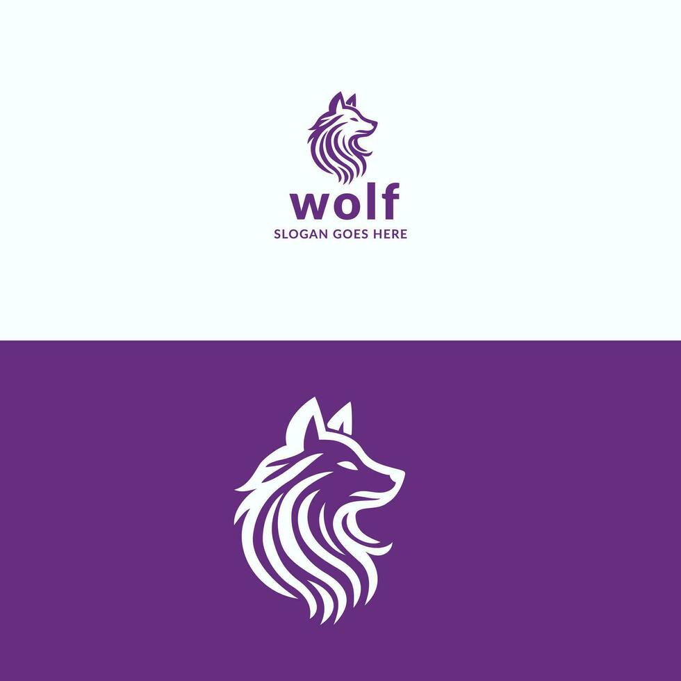 une majestueux Loup logo vecteur