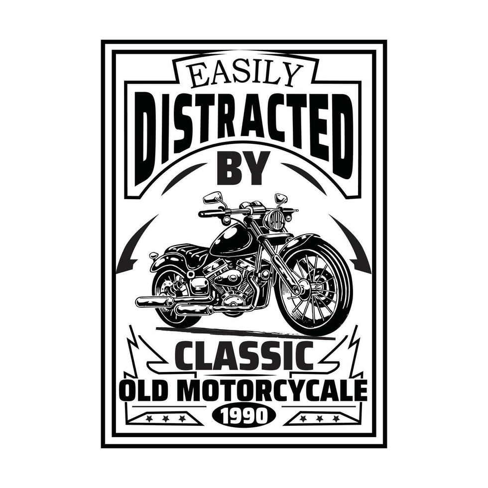 conception de t-shirt de moto vecteur