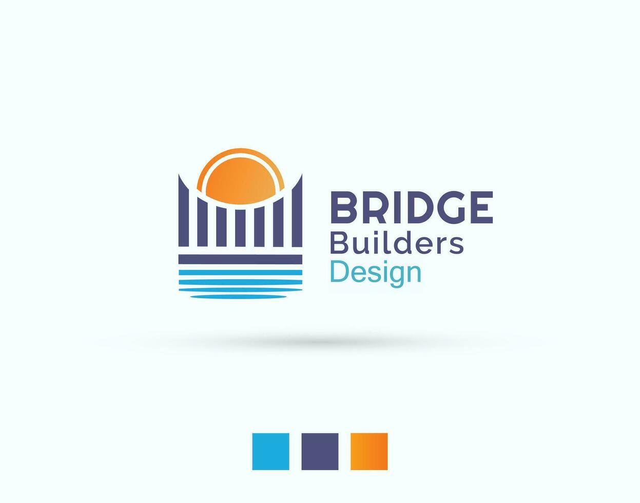 pont constructeur logo conception vecteur