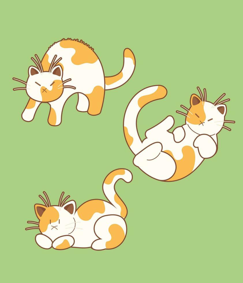 mignonne chat vecteur icône art. Facile dessin animé griffonnage chat icône les arts