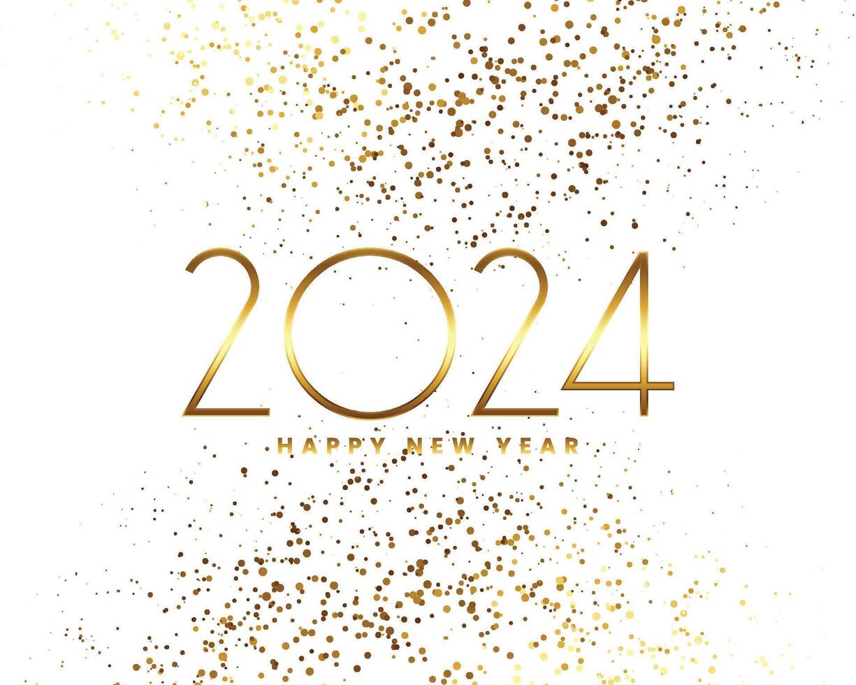 2024 Nouveau année veille vacances Contexte avec d'or particule effet vecteur