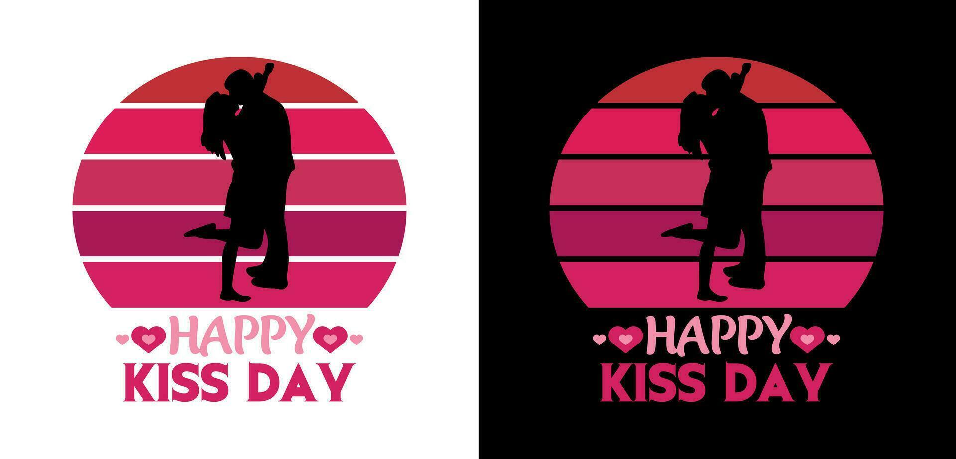 content baiser jour- la Saint-Valentin T-shirt. vecteur