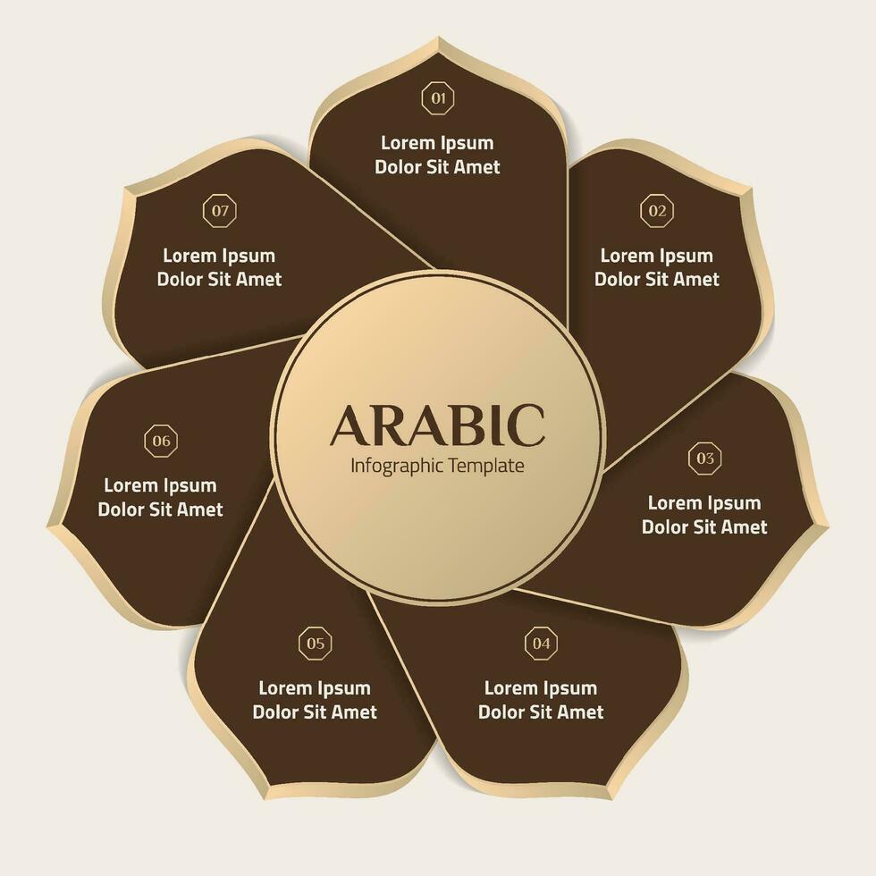 islamique infographie conception modèle avec arabe style conception éléments vecteur