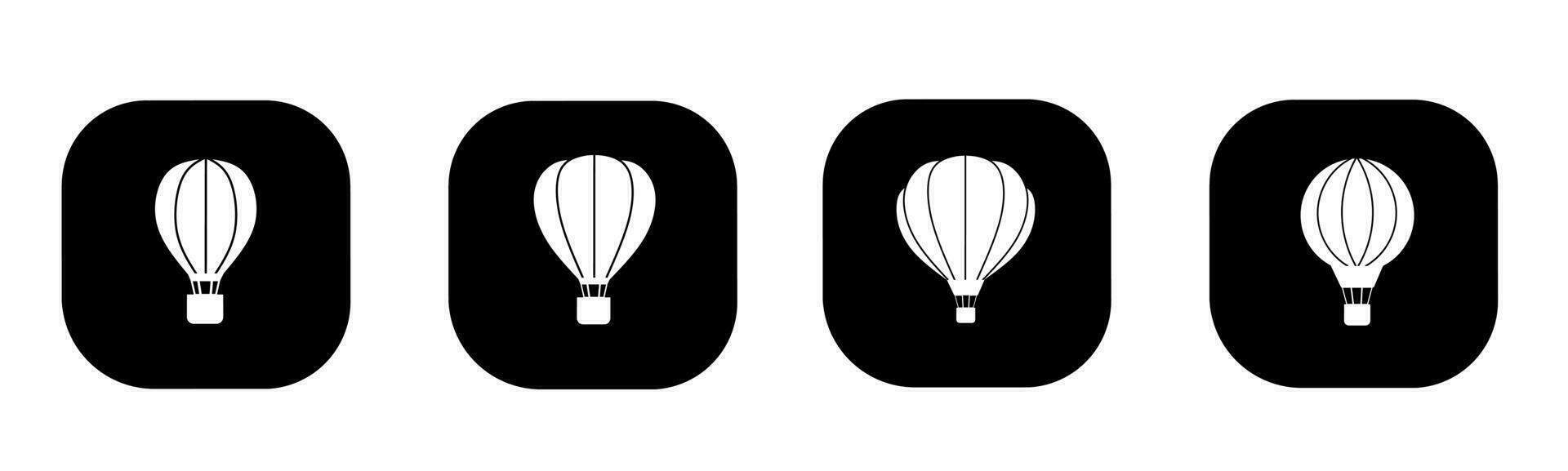 chaud air ballon icône dans plat. une chaud air ballon icône conception. Stock vecteur. vecteur