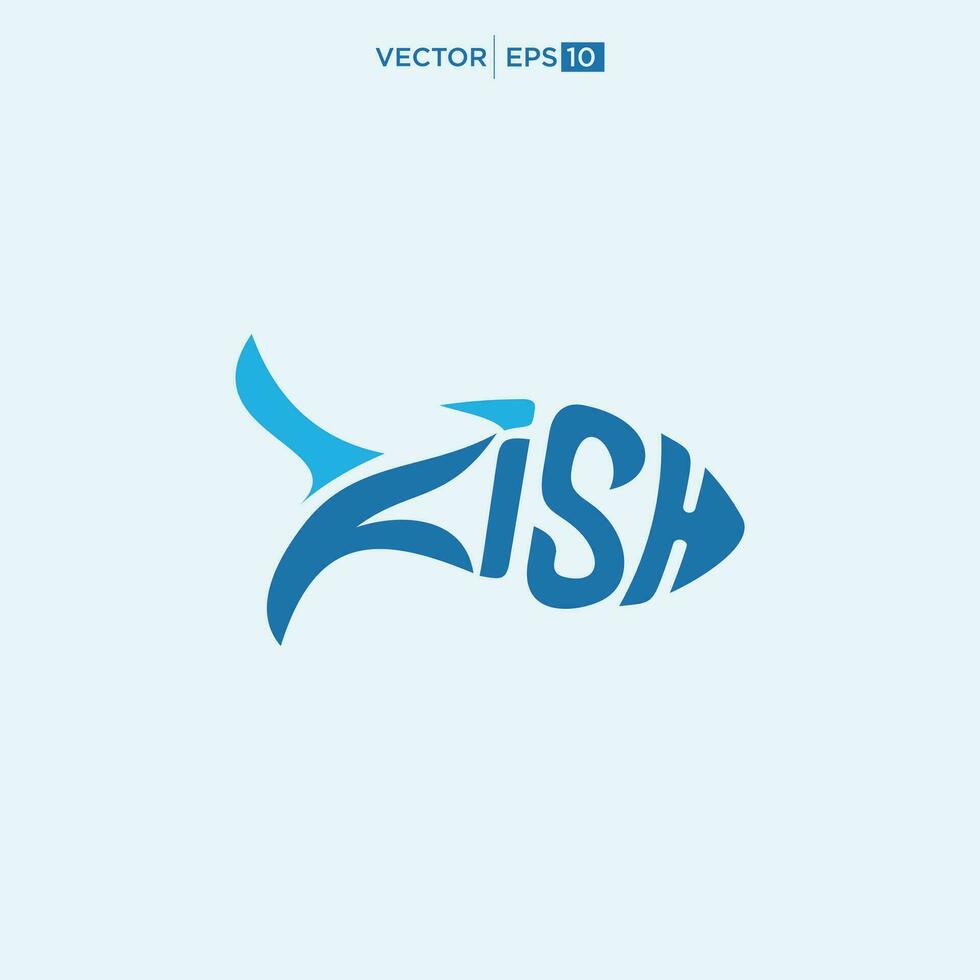 poisson logo modèle adapté pour entreprises et produit des noms.. vecteur