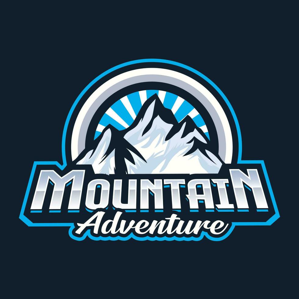 Montagne vecteur mascotte logo