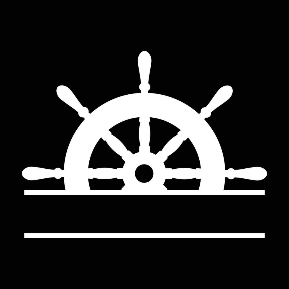 navire pilotage roue logo modèle vecteur