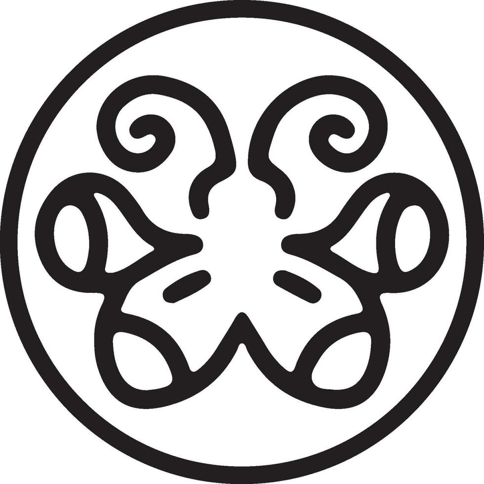 une noir et blanc logo de une papillon vecteur