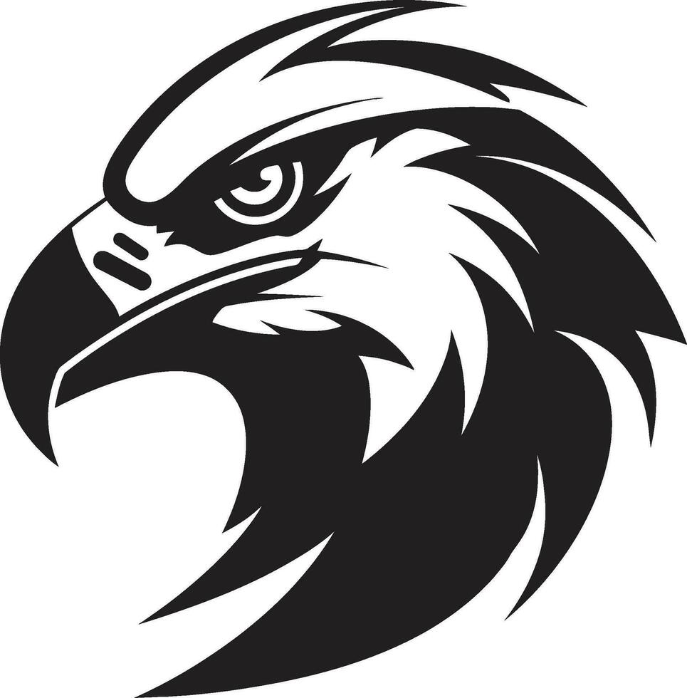 aéroporté majesté Aigle icône conception prédateur la grâce noir Aigle badge vecteur