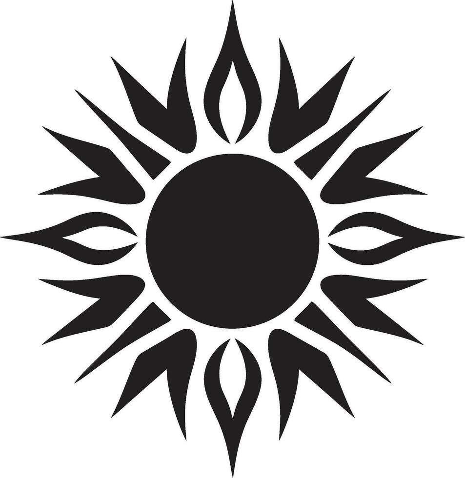 solaire sceau Soleil emblème conception embrasé gloire Soleil symbole vecteur