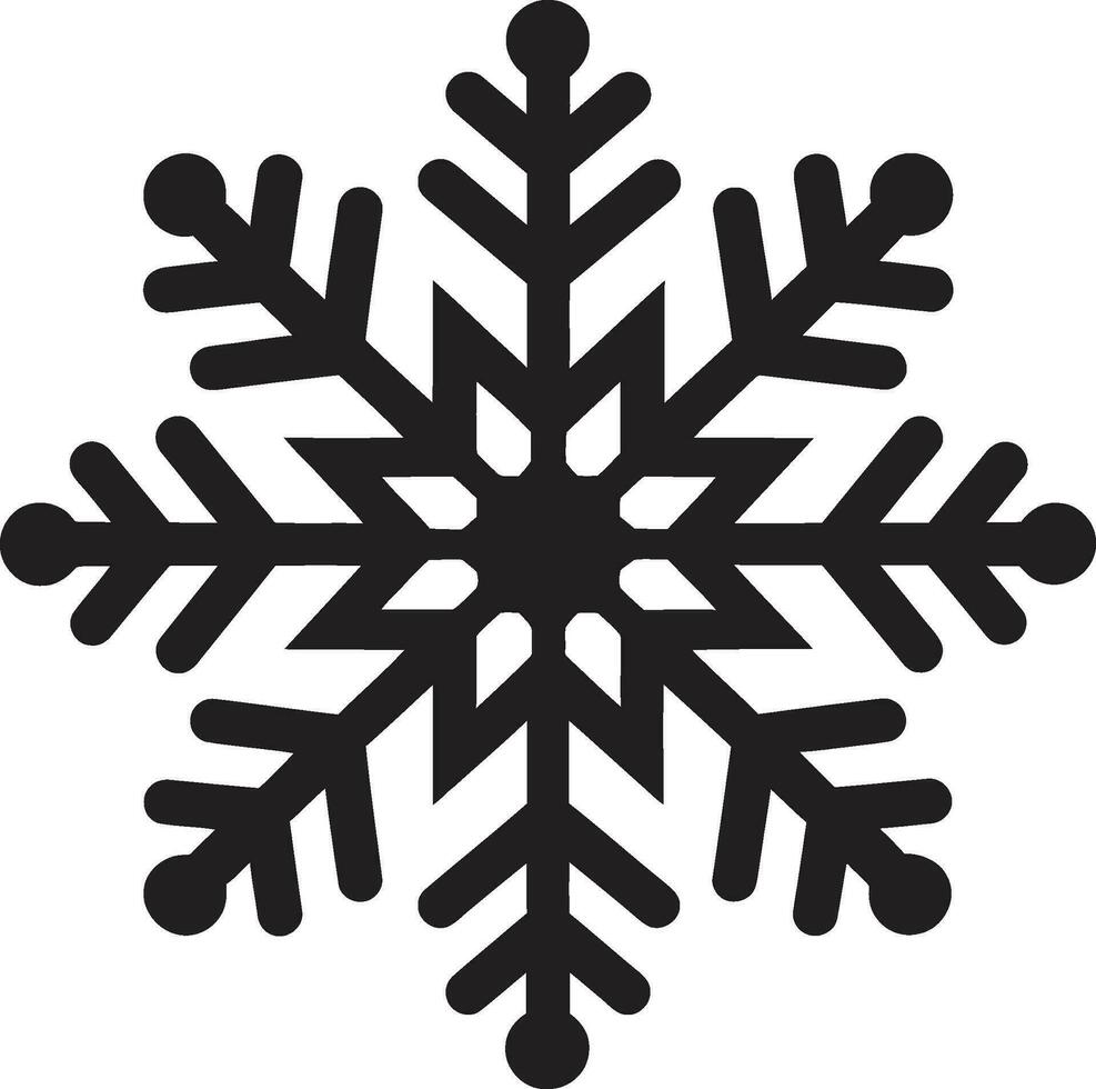 flocons de neige éclat dévoilé iconique emblème conception glacial enchantement déployé logo vecteur conception
