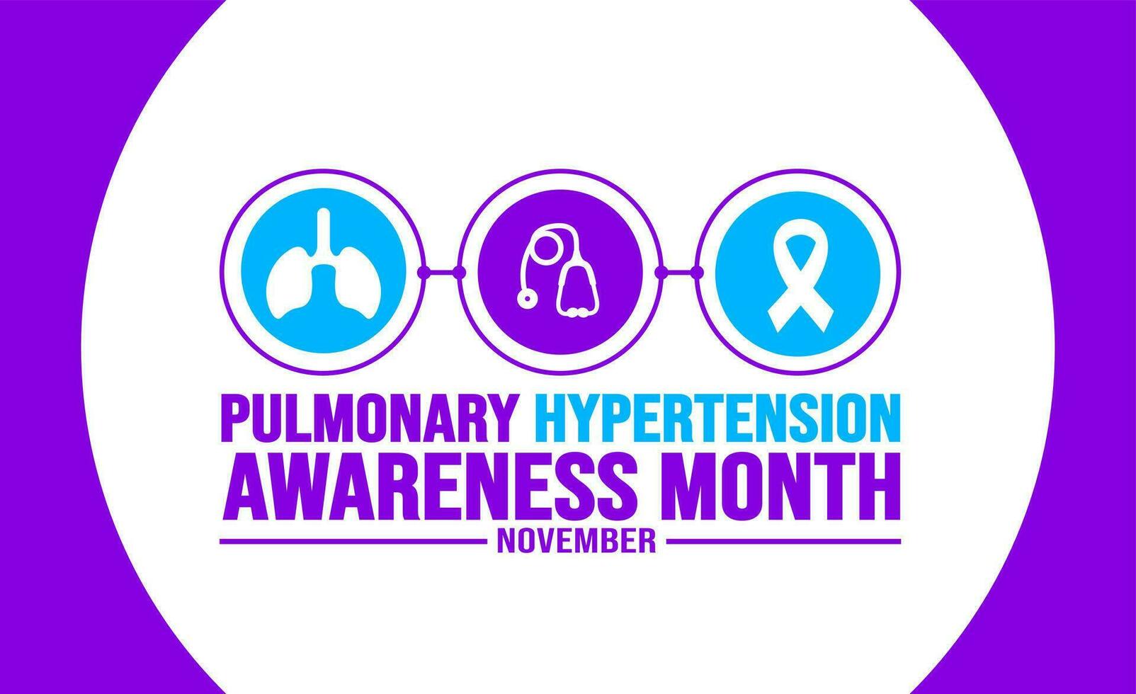 novembre est pulmonaire hypertension conscience mois Contexte modèle. vacances concept. arrière-plan, bannière, placard, carte, et affiche conception modèle avec texte une inscription et la norme couleur. vecteur