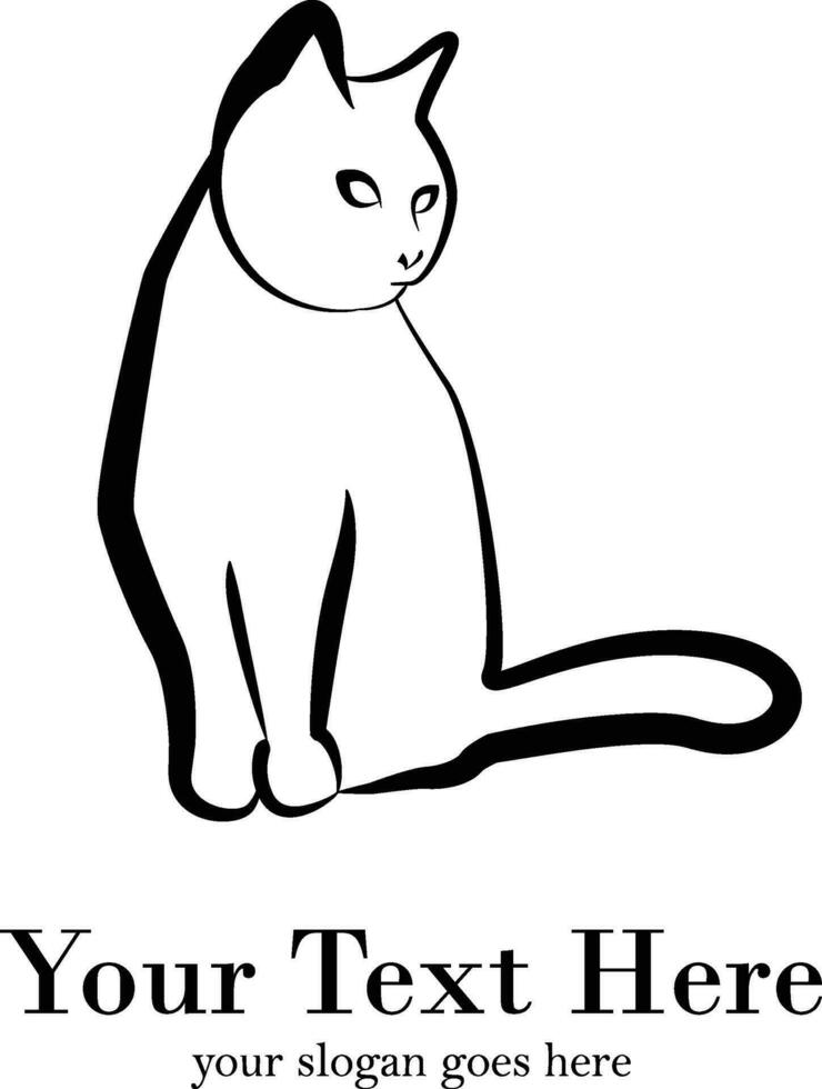 chat logo, chat vecteur, chat conception pour votre affaires vecteur