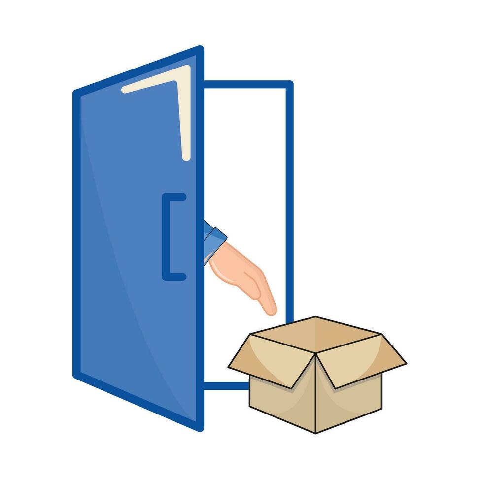 boîte livraison dans Accueil client illustration vecteur