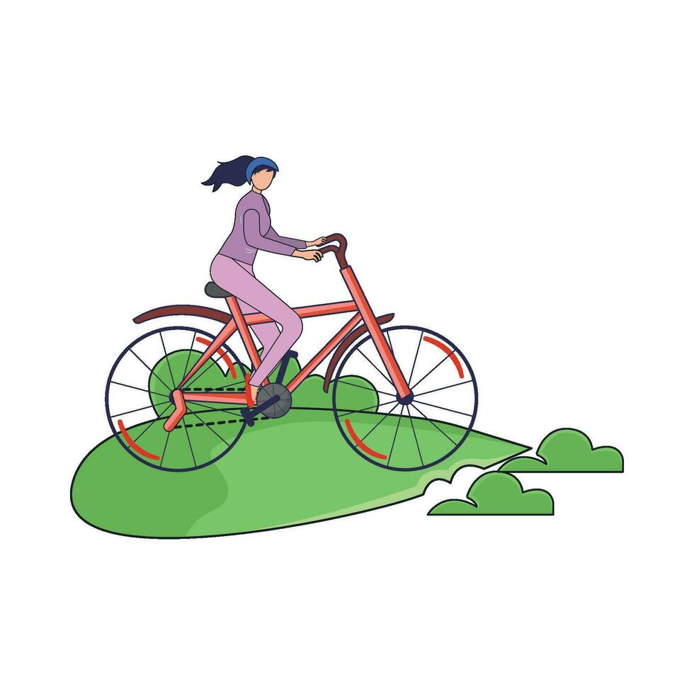 en jouant vélo illustration vecteur