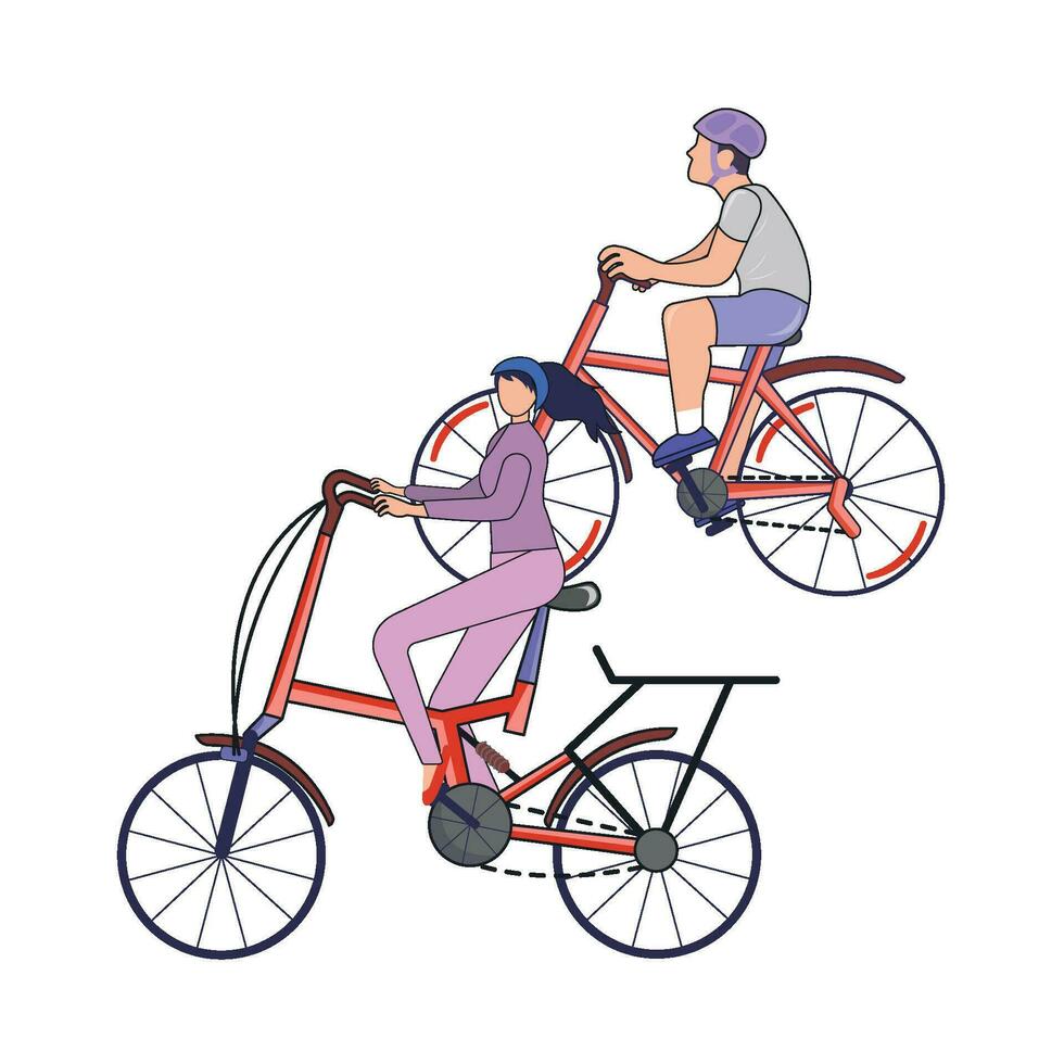 en jouant vélo illustration vecteur