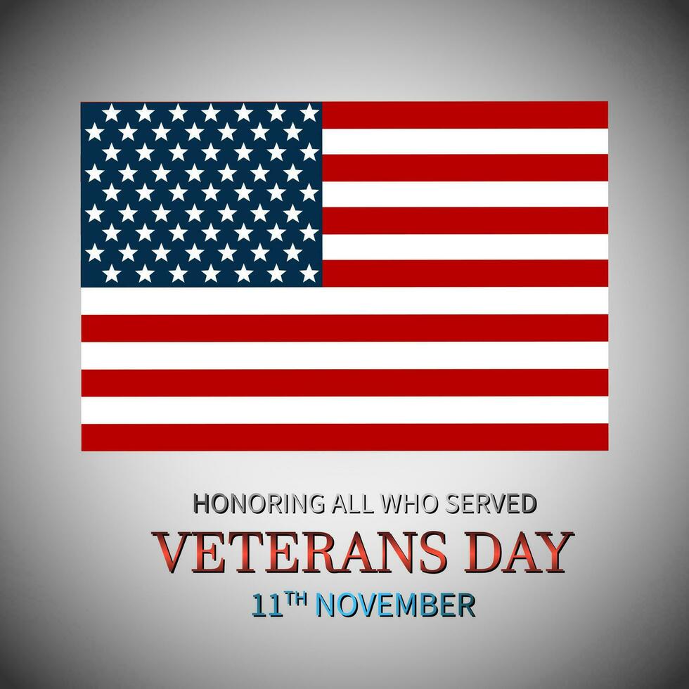 anciens combattants journée de Etats-Unis américain drapeau. honorer tout qui servi. vecteur illustration