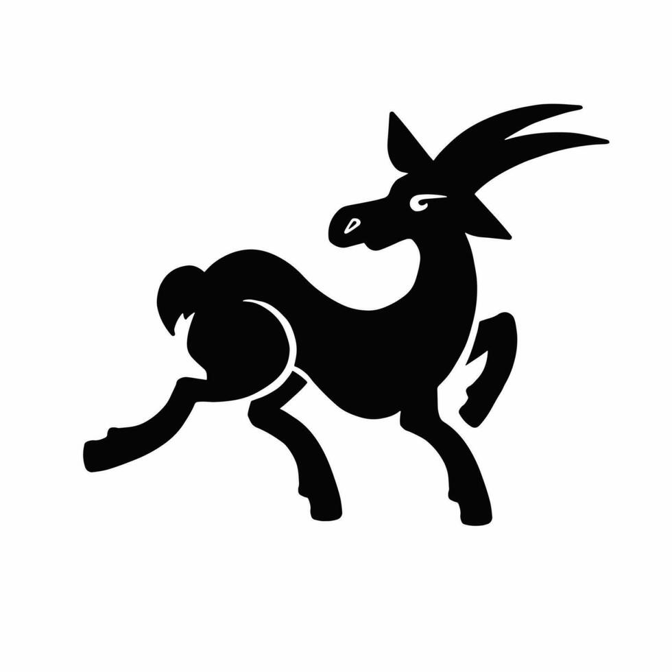 chèvre silhouette, symbole, vecteur illustration