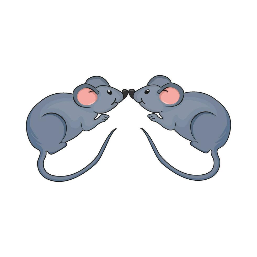 deux souris illustration vecteur