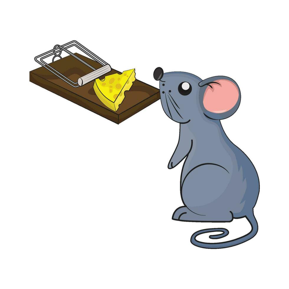 Souris piège illustration vecteur