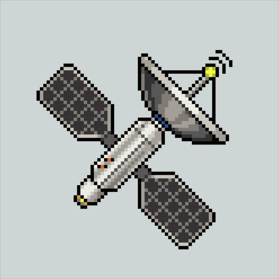 pixel art illustration espace Satellite. pixélisé Satellite. espace Satellite pixélisé pour le pixel art Jeu et icône pour site Internet et vidéo jeu. vieux école rétro. vecteur