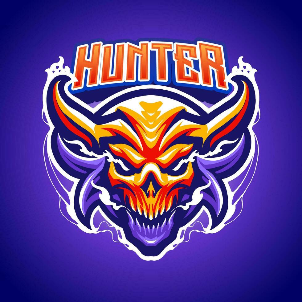 le monstre diable esport logo vecteur