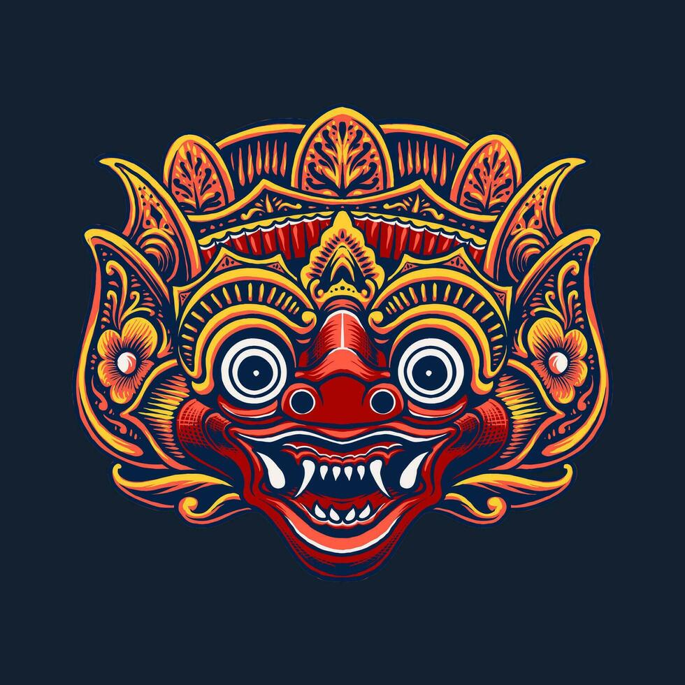 le Indonésie masque culture illustration vecteur