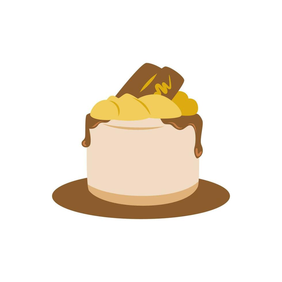 biscuit cheesecake vecteur illustration pour affiche et bannière décorations. nourriture thème illustration.