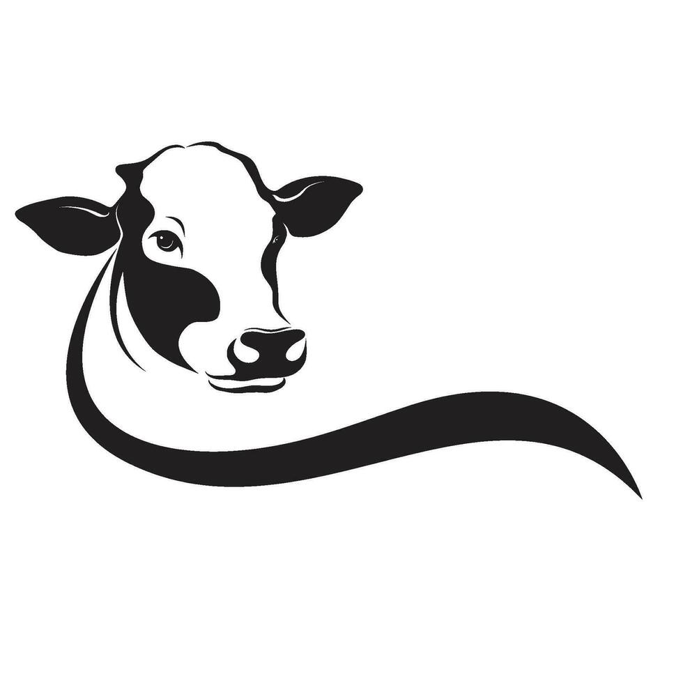 vecteur de une vache tête conception sur blanc Contexte. ferme animal.
