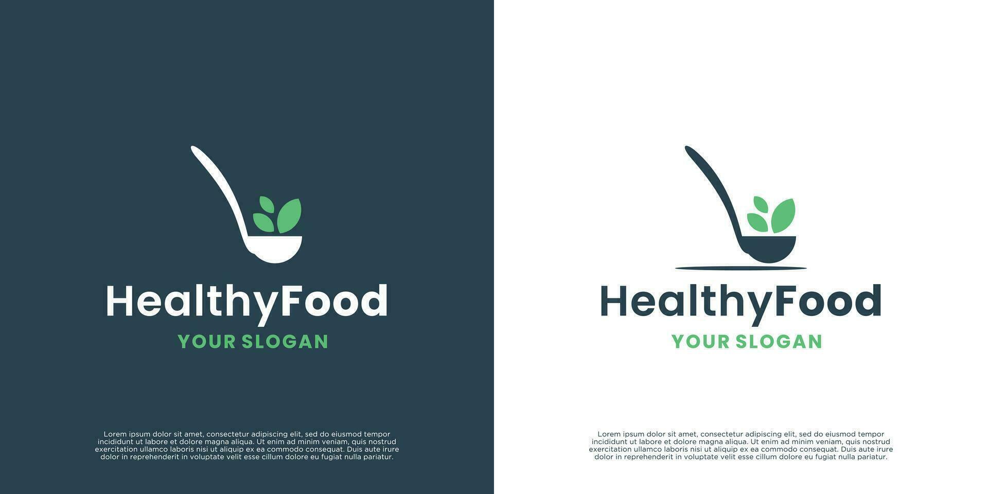 en bonne santé nourriture, la nature nourriture logo conception inspiration vecteur