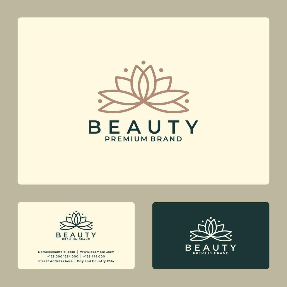 beauté fleur lotus logo conception pour votre entreprise, salon, spa, Hôtel etc vecteur
