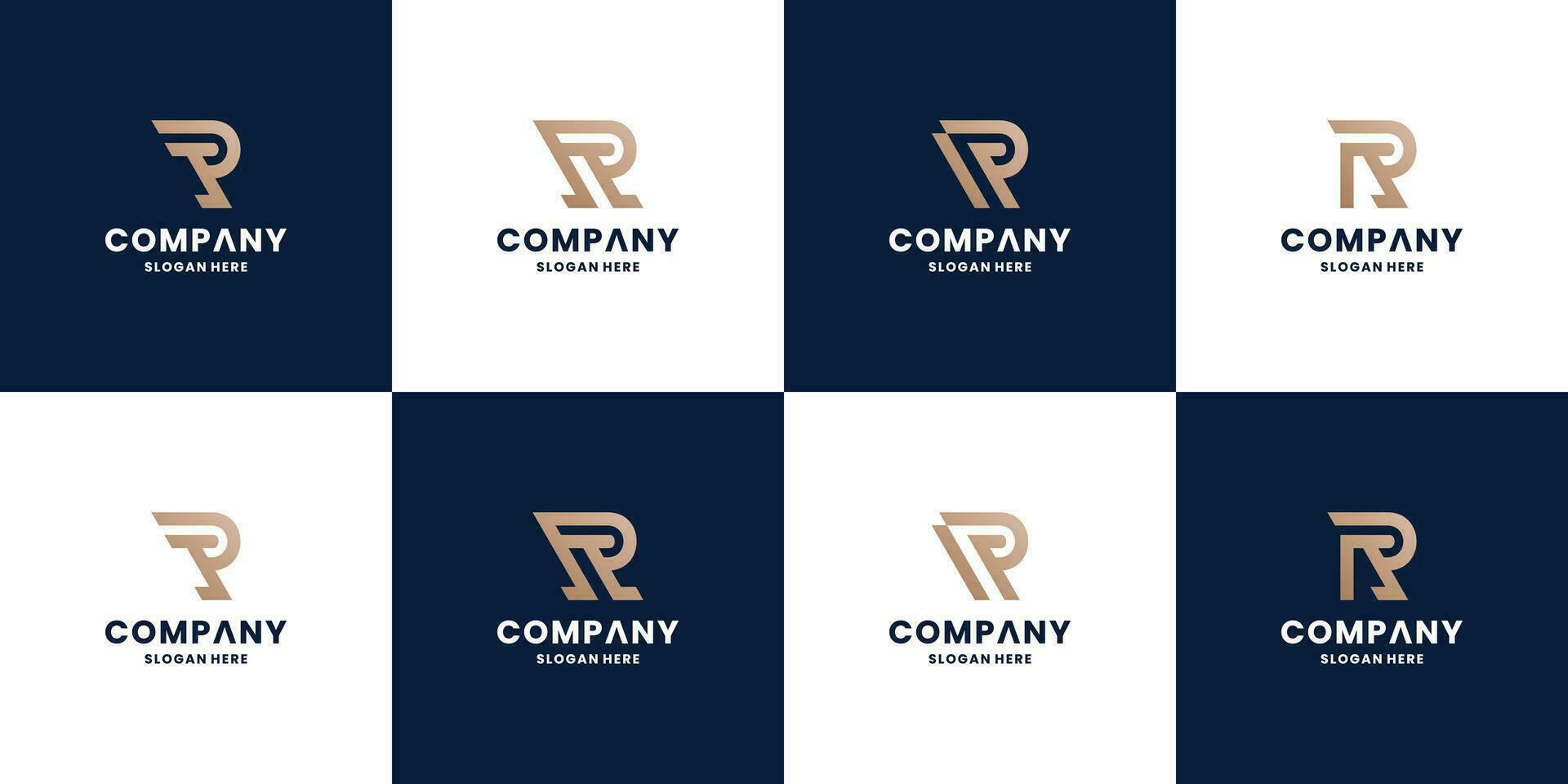 initiale lettre r, p logo conception collectes. monogramme lettre r et p logo vecteur