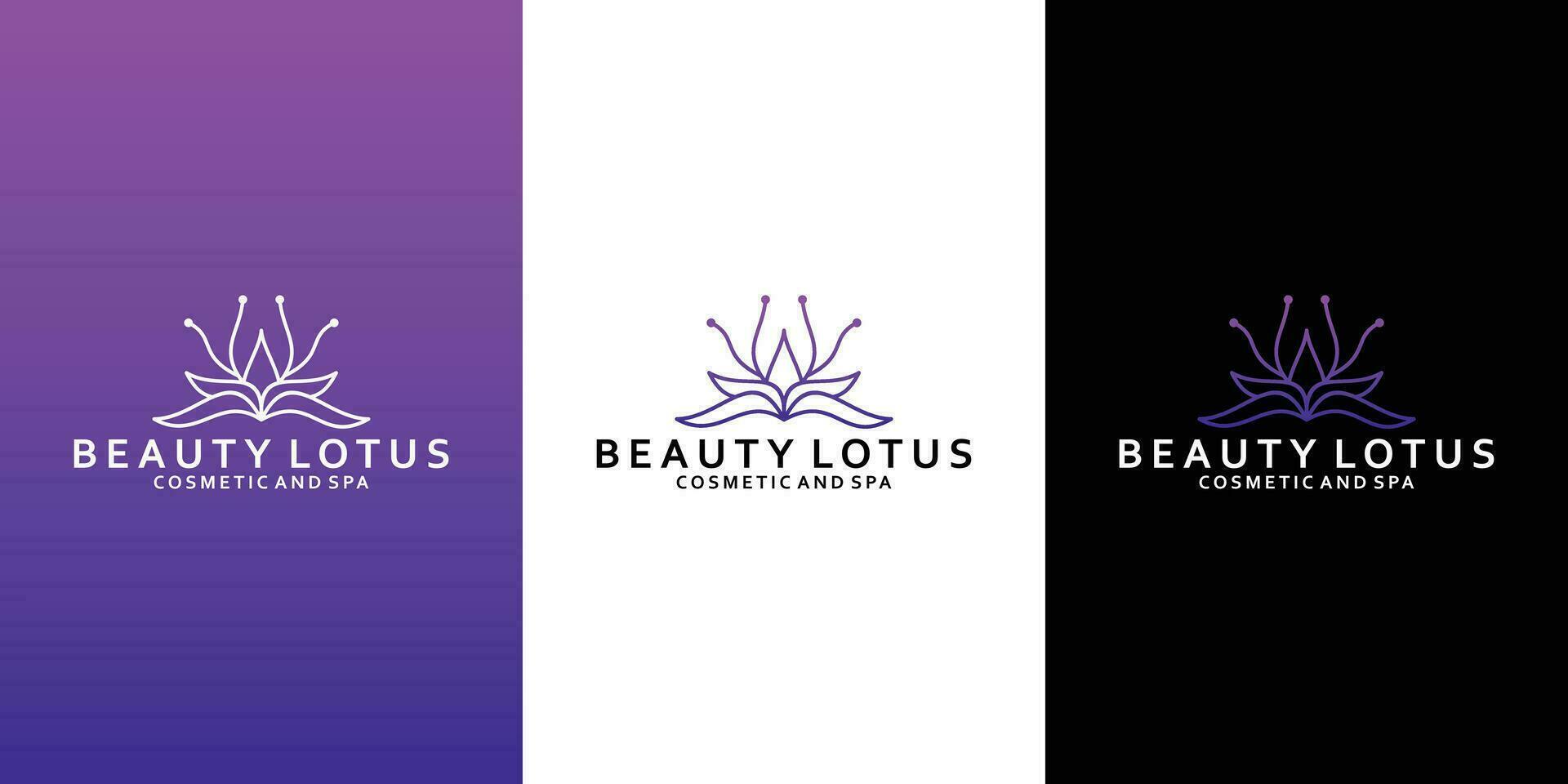 beauté lotus logo conception pour votre spa, salon, yoga vecteur