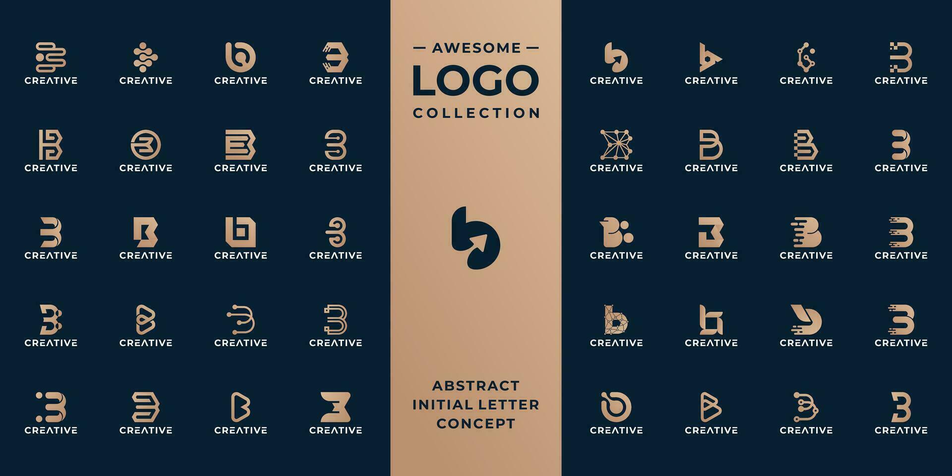 unique initiale lettre b logo conception collection. vecteur