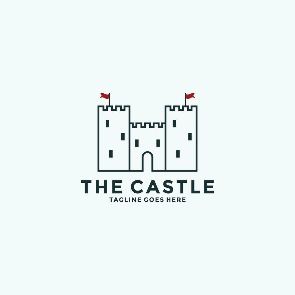 Château logo conception modèle inspiration pour votre affaires vecteur