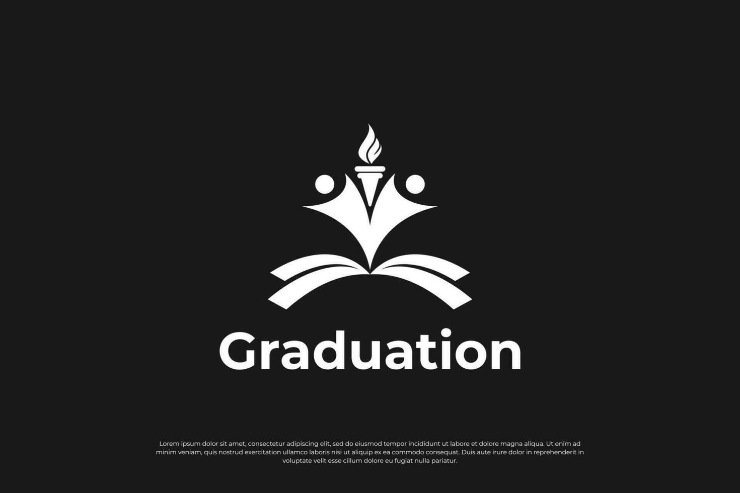 Créatif éducation logo conception pour université, Université et l'obtention du diplôme. vecteur