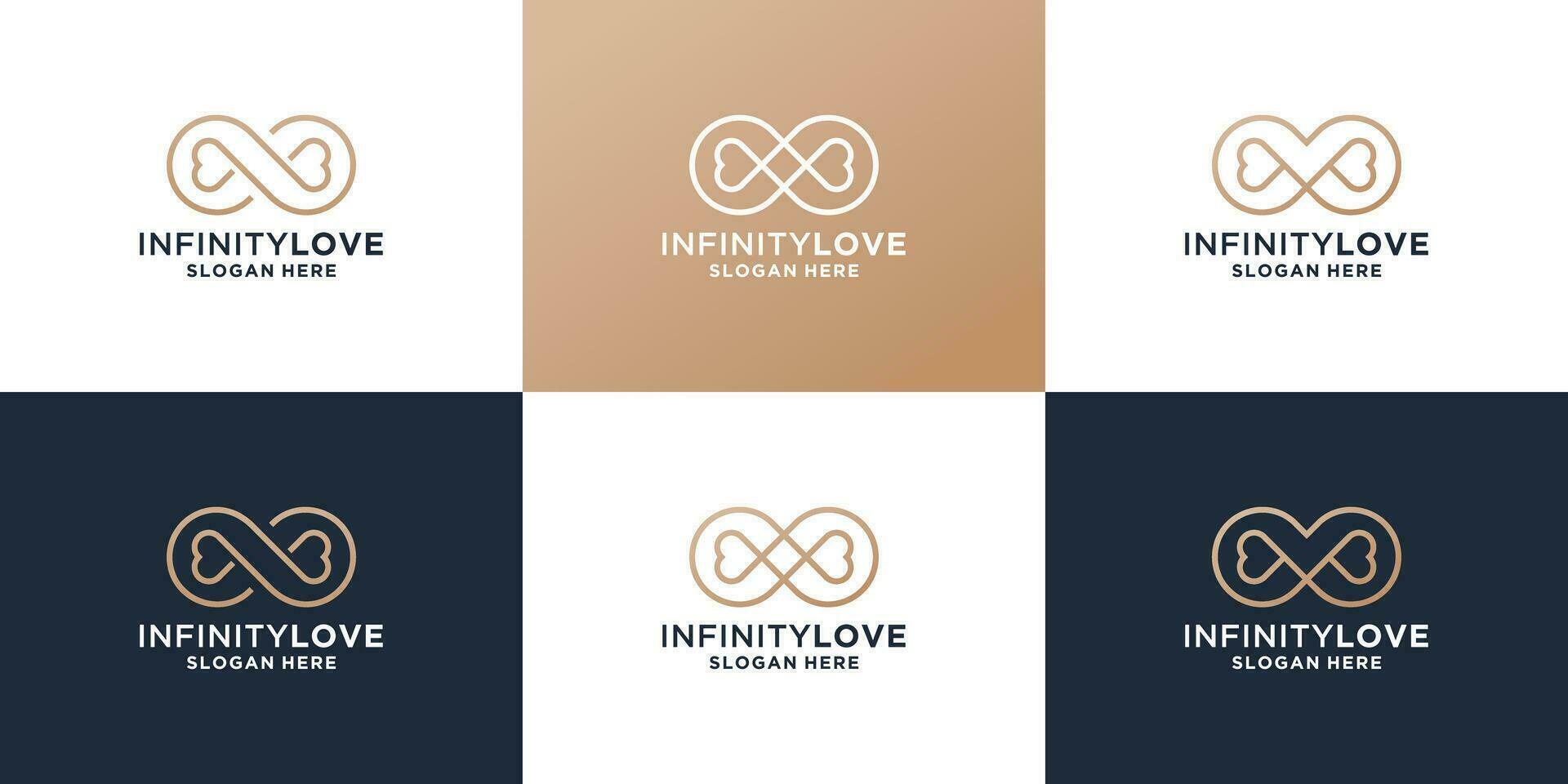 collection de infini l'amour logo conception inspiration pour votre entreprise. vecteur