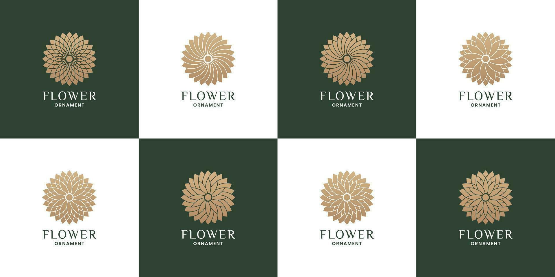 luxueux fleur logo conception pour boutique et luxe marque identité vecteur