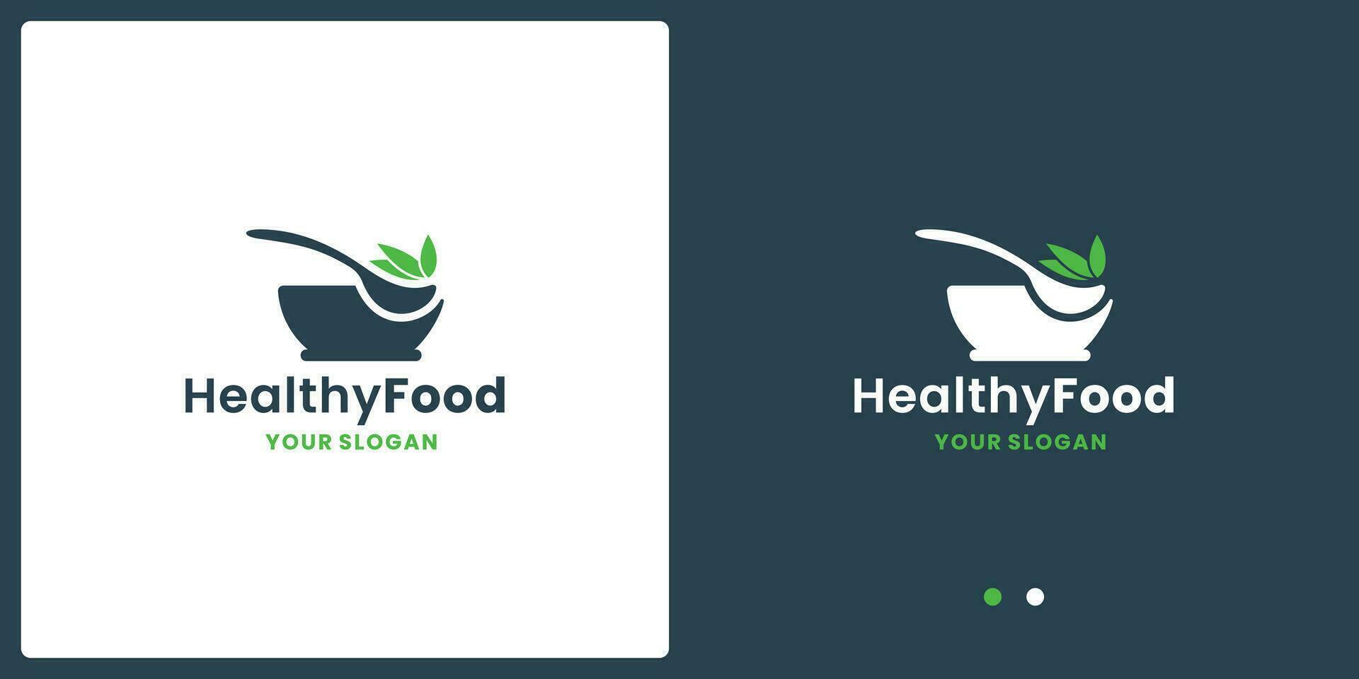 en bonne santé restaurant logo conception. nourriture nutrition logo modèle vecteur