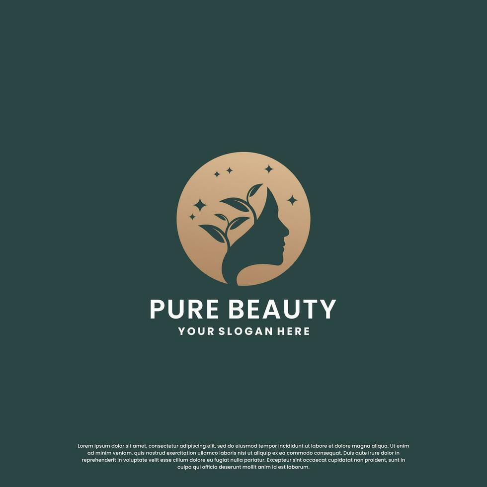 beauté la nature logo conception. élégance logo pour beauté salon et spa. vecteur