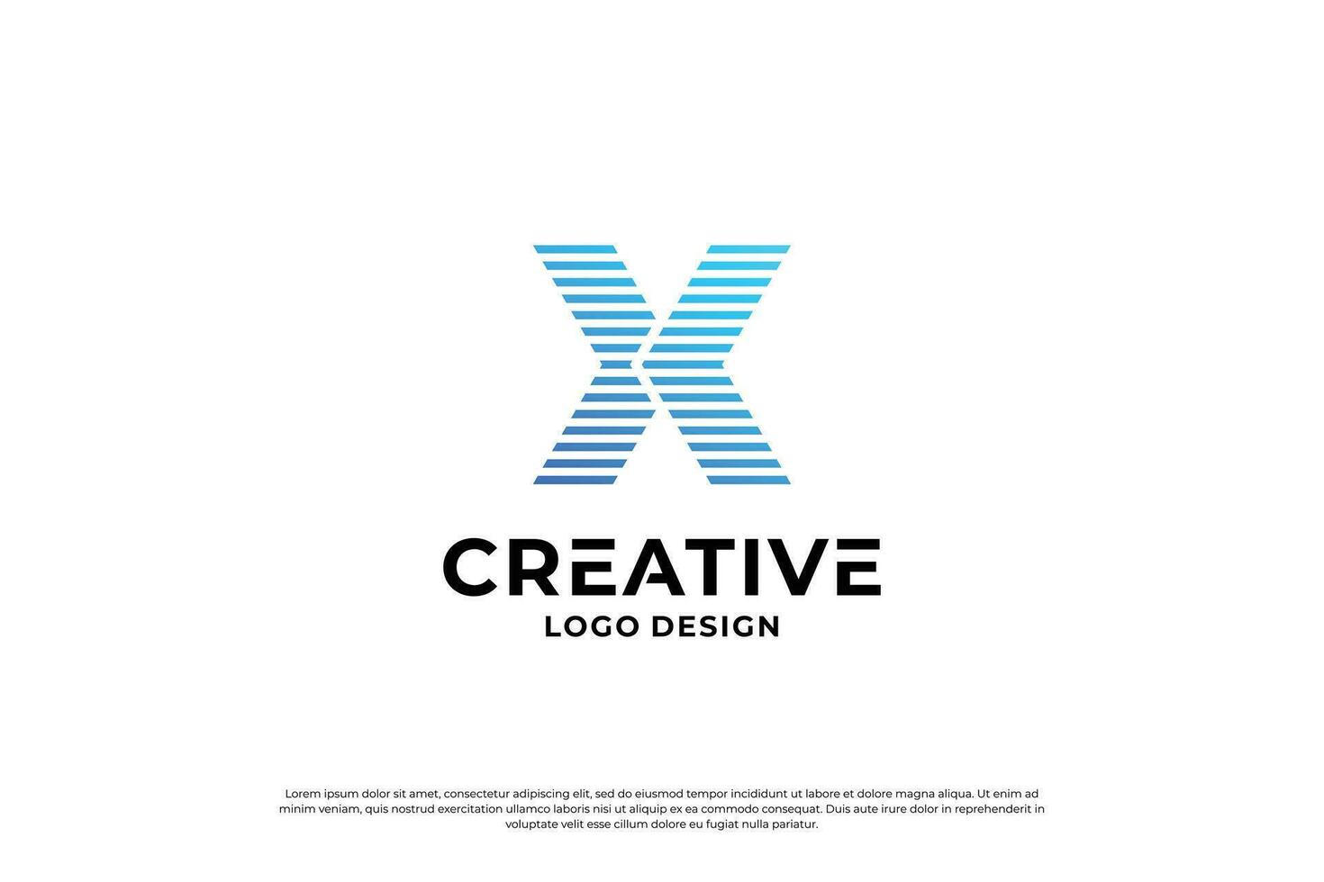 lettre X logo conception modèle. initiale des lettres X. Créatif X symbole. vecteur