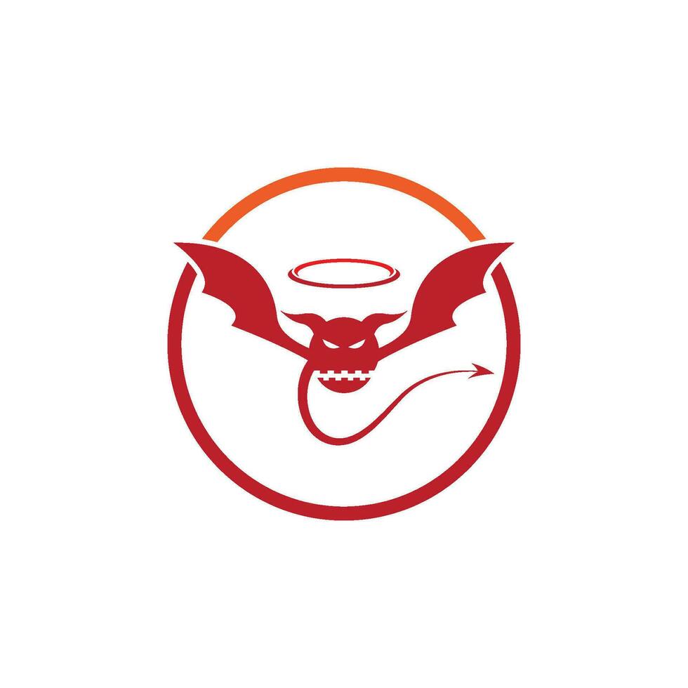diable ange logo vecteur