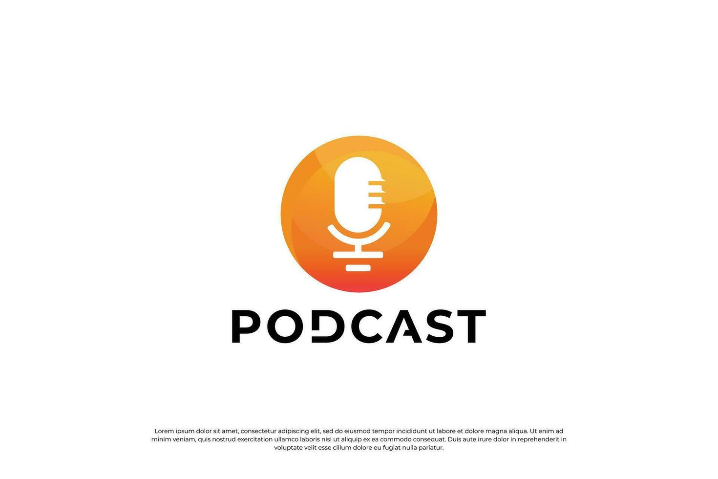 coloré Podcast logo conception. minimaliste Podcast logo concept. vecteur