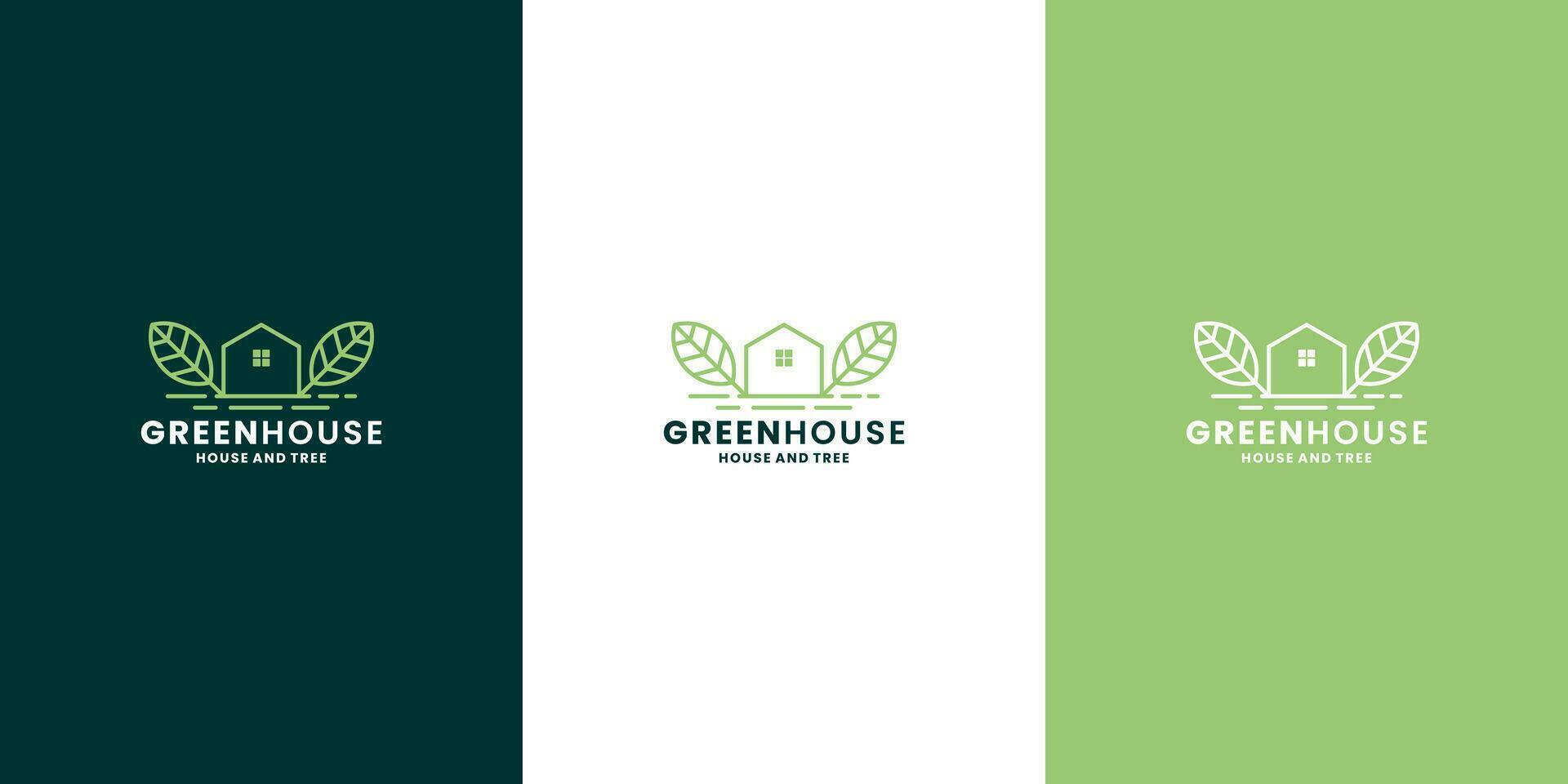 moderne vert maison logo conception inspiration vecteur