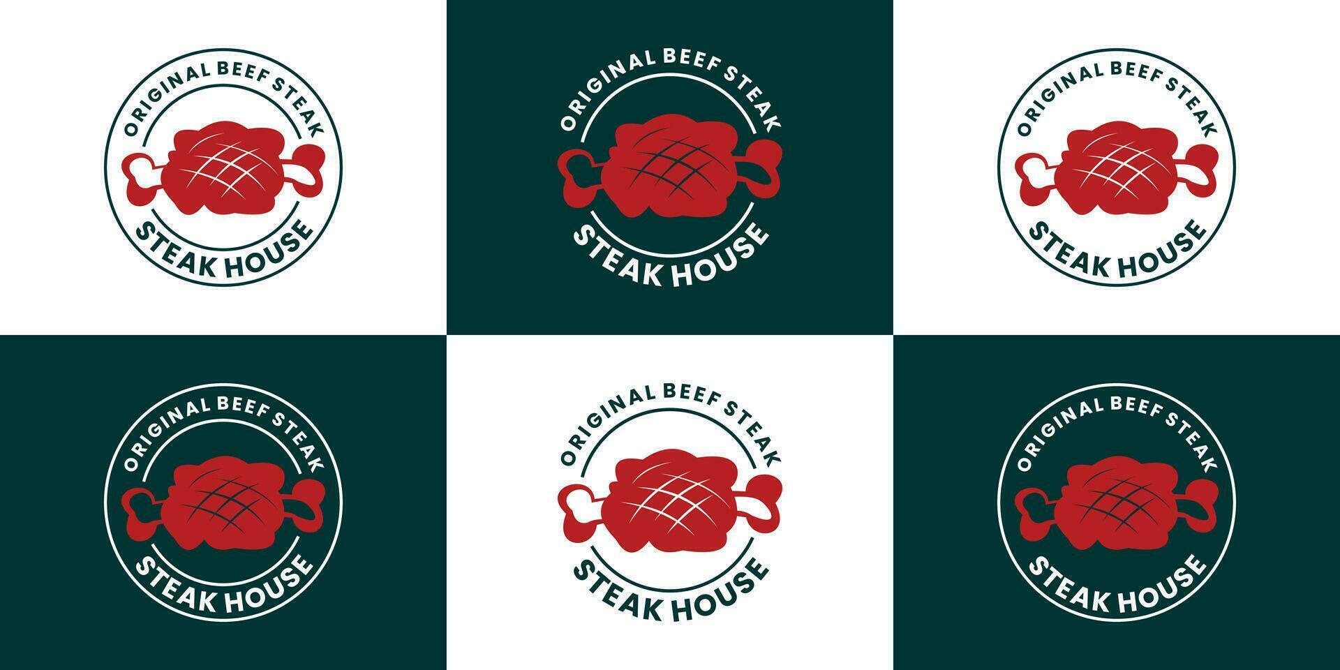 steak restaurant logo conception collections . badge logo modèle vecteur