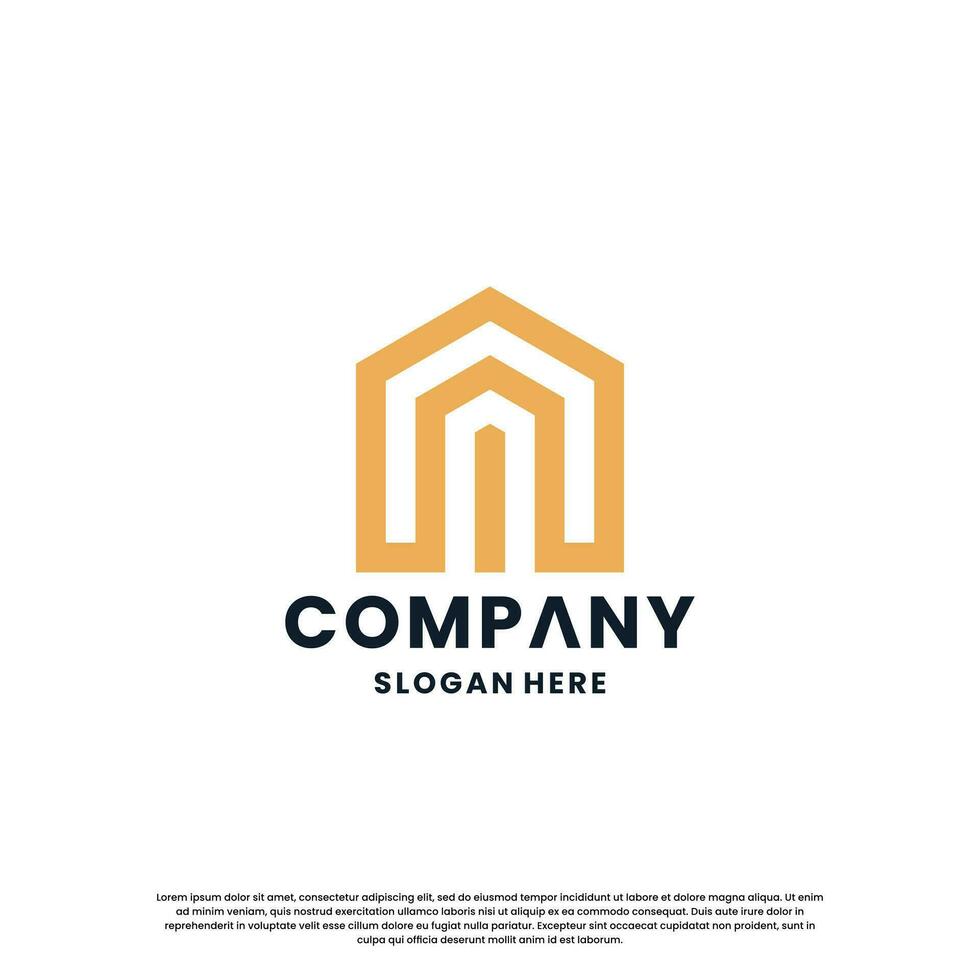 Créatif maison combiner avec lettre une logo conception monogramme vecteur