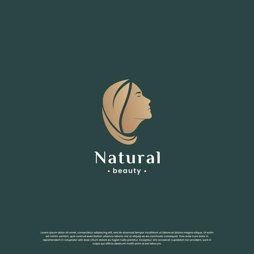 beauté la nature logo conception. élégance logo pour beauté salon et spa. vecteur