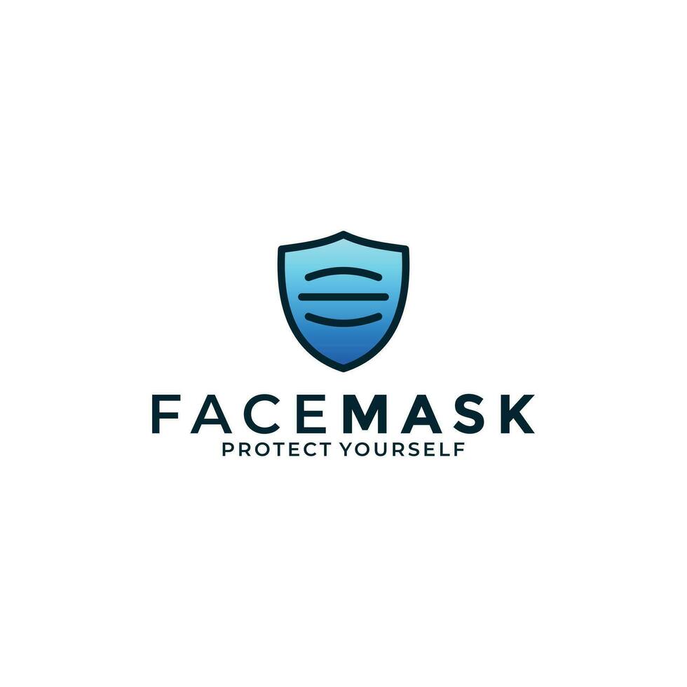 Créatif visage masque avec bouclier protection pour votre affaires vecteur